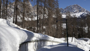 Umstrittene Olympia-Bahn in Cortina im Winter zur Hälfte fertig