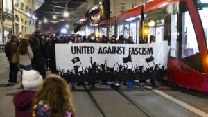 Kundgebung in Bern gegen Trump und gegen Faschismus