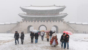 Rekord-Schneesturm in Seoul legt Flugverkehr lahm