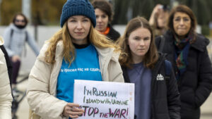 Russische Oppositionelle protestieren in Genf gegen Putin-Regime