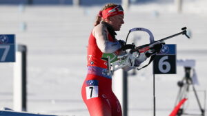 Schweizer Biathlon-Staffel trotz Stürzen in Podestnähe